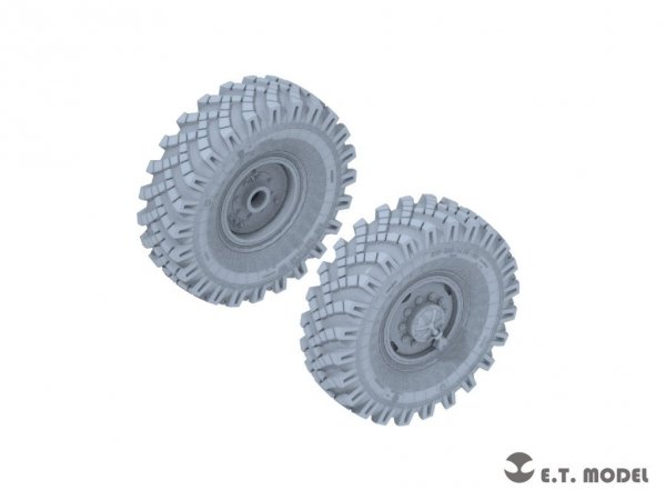 E.T. Model P35-116 Russian URAL-4320 Truck Weighted Road Wheels(3D Printed) For TRUMPETER Kit 1/35