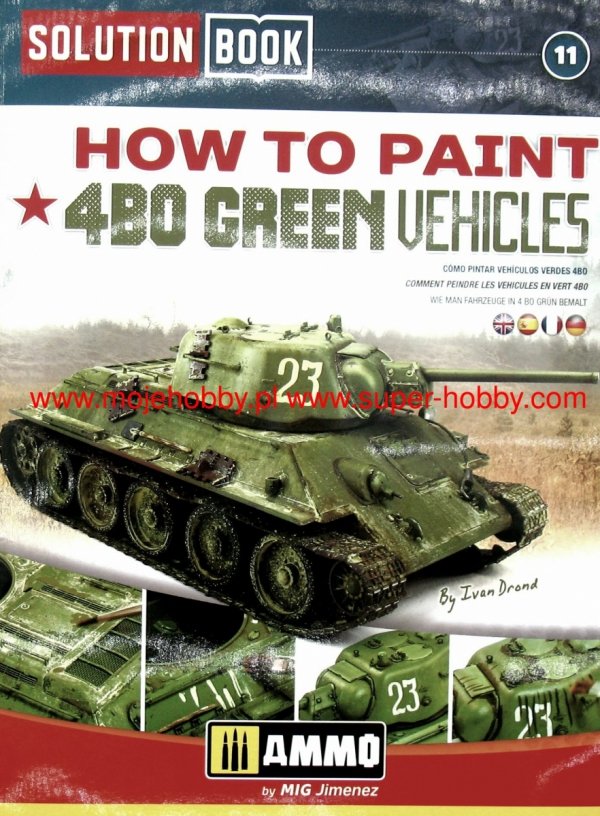 AMMO of Mig Jimenez 6600 How to Paint 4BO Green Vehicles Solution Book