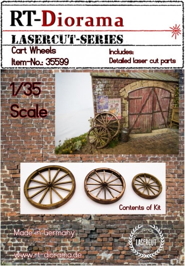 RT-Diorama 35599 Cart whells (3 pcs.) 1/35