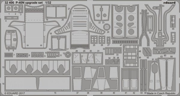 Eduard 32406 P-40N upgrade set EDUARD, HASEGAWA 1/32