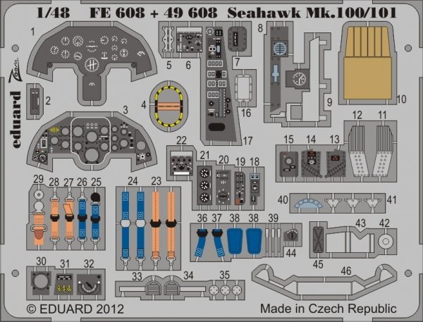 Eduard FE608 Seahawk Mk.100/101 S. A. 1/48 Trumpeter