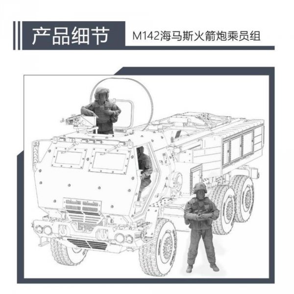 ForeArt 9003 M142 HIMARS Rocket Launcher - Crew 3D-Pritned 1/72