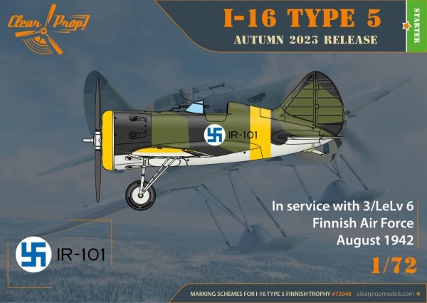 Clear Prop! CP72048 I-16 type 5 In Finnish Service STARTER KIT 1/72