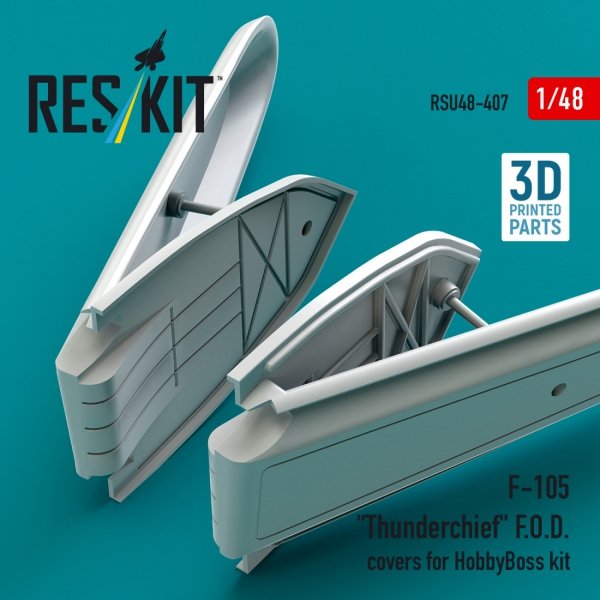 RESKIT RSU48-0407 F-105 "Thunderchief" F.O.D. covers for HobbyBoss kit (3D Printed) (1/48)