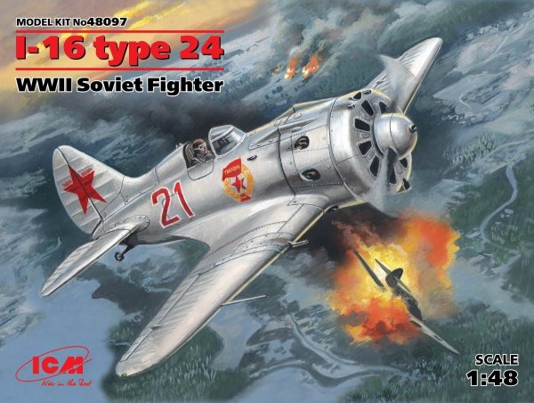 ICM 48097 I-16 type 24, WWII Soviet Fighter 1:48