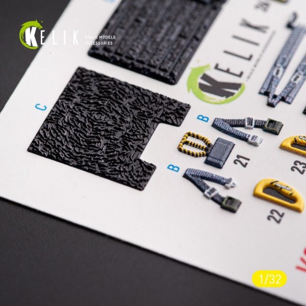 KELIK K32028 F-117A - Type 2 interior 3D decals for Trumpeter kit 1/32