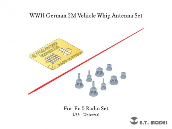 E.T. Model P35-243 WWII German 2M Vehicle Whip Antenna Set 1/35