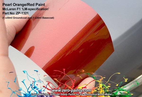 Zero Paints ZP-1321 1998 Mclaren F1 LM-Spec Orange/Red Paint Set 2x30ml