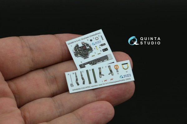 Quinta Studio QD48619 A-4C Skyhawk 3D-Printed &amp; coloured Interior on decal paper ( Hobby Boss ) 1/48