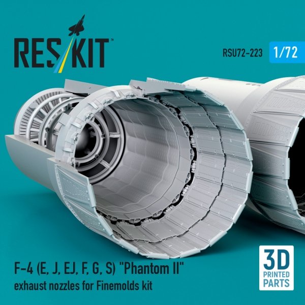 RESKIT RSU72-0223 F-4 (E, J, EJ, F, G, S) "Phantom II" exhaust nozzles for Finemolds kit (3D Printed) (1/72)