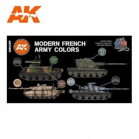 AK Interactive AK11661 3G MODERN FRENCH ARMY COLORS 6x17 ml