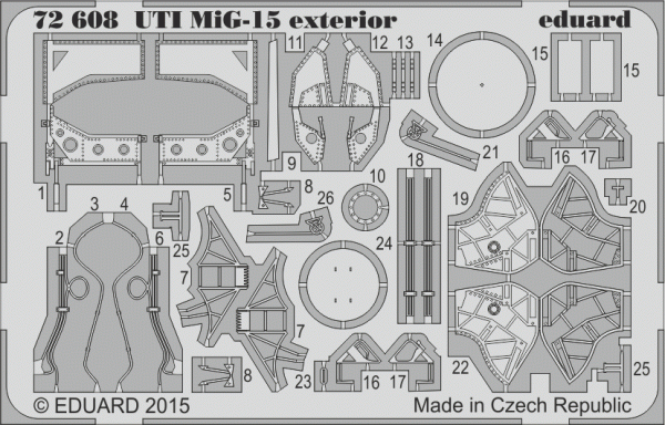 Eduard 72608 UTI MiG-15 exterior 1/72 EDUARD