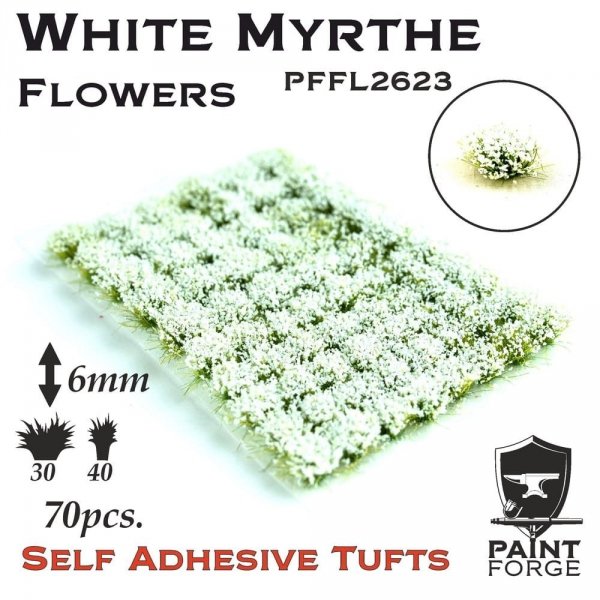 Paint Forge PFFL2623 White Myrthe Flowers 6mm
