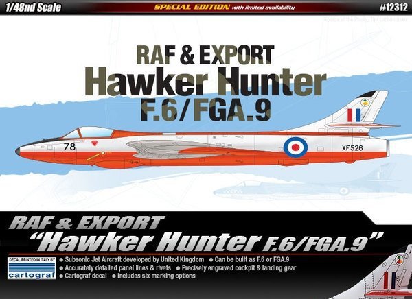 Academy 12312 &quot;Hawker Hunter&quot; F.6/FGA.9 (1:48)