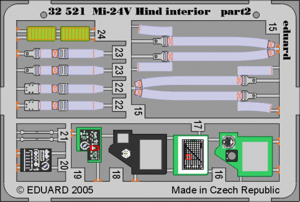 Eduard 32521 Mi-24V Hind interior 1/35 TRUMPETER