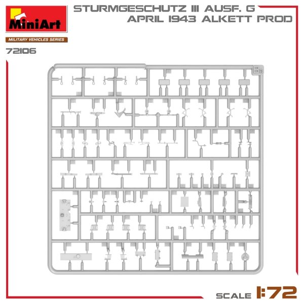 MiniArt 72106 STURMGESCHUTZ III AUSF. G, APRIL 1943 ALKETT PROD. 1/72