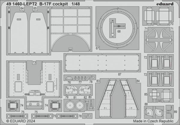Eduard 491460 B-17F cockpit EDUARD 1/48