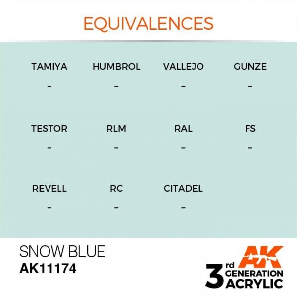 AK Interactive AK11174 SNOW BLUE – STANDARD 17ml