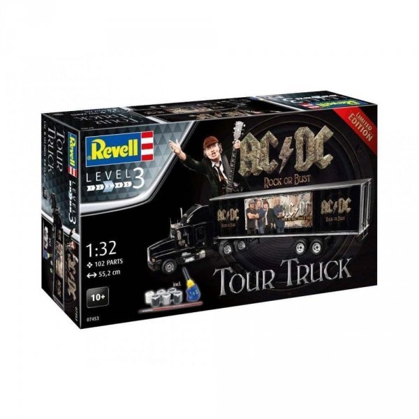 Revell 07453 Truck &amp; Trailer AC/DC - Rock or Bust-Tour 1/32