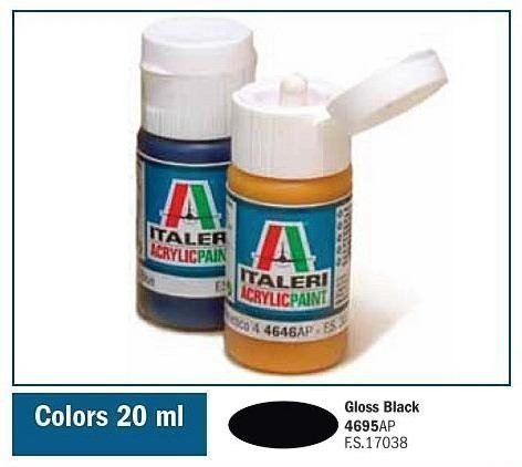 Italeri 4695AP GLOSS BLACK 20ml 