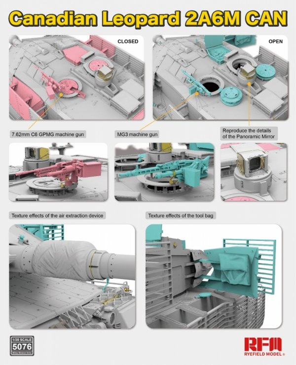 Rye Field Model 5076 Canadian Leopard 2A6M CAN 1/35