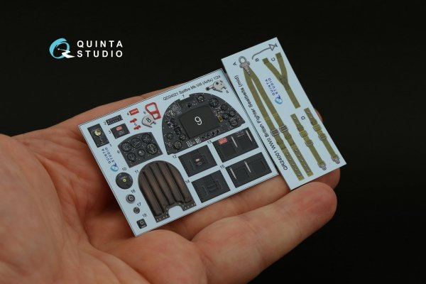 Quinta Studio QD24021 Spitfire Mk.VIII 3D-Printed &amp; coloured Interior on decal paper (Airfix) 1/24