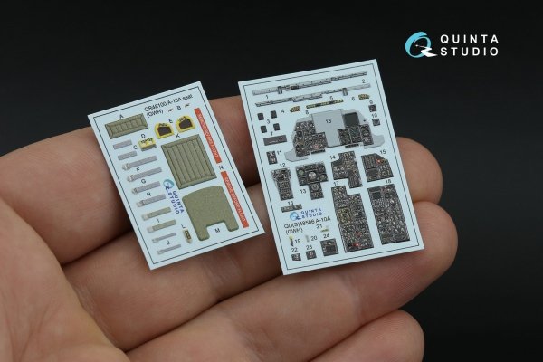 Quinta Studio QD48586 A-10A Warthog 3D-Printed &amp; coloured Interior on decal paper (GWH) 1/48