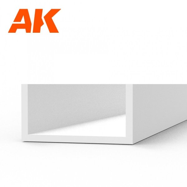 AK Interactive AK6557 CHANNEL 5.0 WIDTH X 350MM – STYRENE U CHANNEL – (3 UNITS)