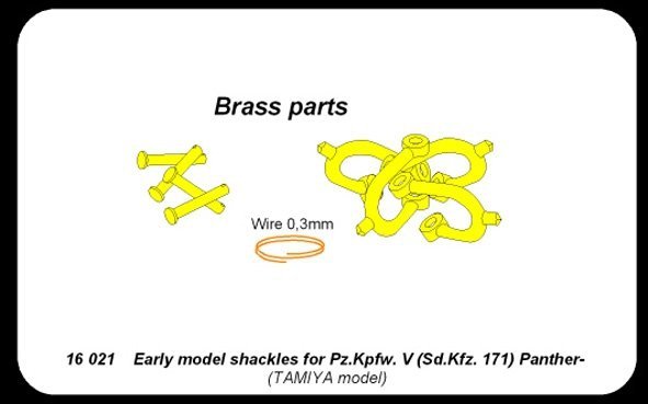 Aber 16021 Pz.Kpfw.V Panther Early model - Shackles (1:16)