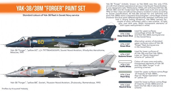 Hataka HTK-CS111 Yak-38/38M &quot;Forger&quot; paint set (6x17ml)