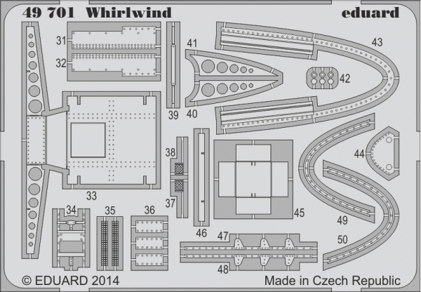 Eduard 49701 Whirlwind S.A. interior (for Trumpeter 02890) 1/48