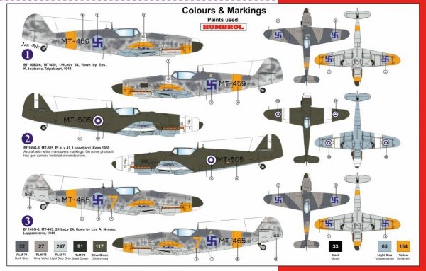 AZmodel AZ7517 Messerschmitt Bf 109G-6 Late Over Finland 1/72