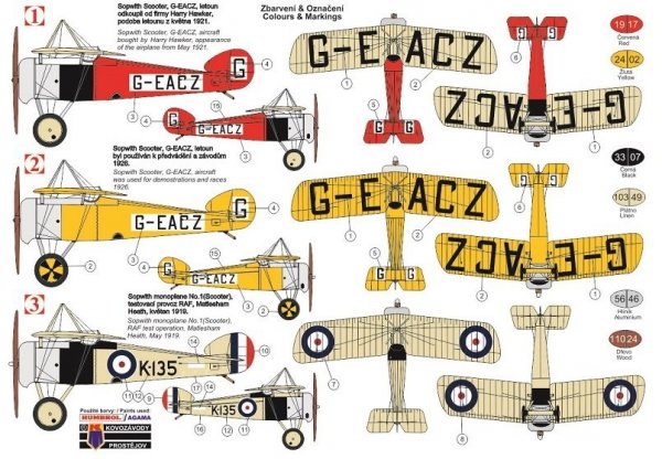 Kovozavody Prostejov KPM0165 Sopwith Scooter “Monoplane no.1” 1/72