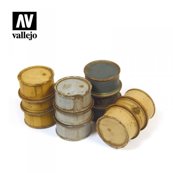 Vallejo SC201 Diorama Accessories German Fuel Drums (Niemieckie beczki na paliwo) #1 1/35