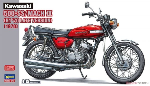 Hasegawa 21731 Kawasaki 500-SS/MACH III (H1 '70 Late Version) (1970) 1/12