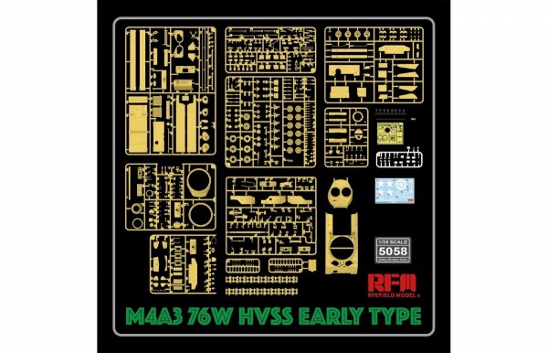 Rye Field Model 5058 M4A3 76W HVSS EARLY TYPE 1/35