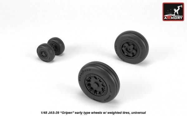 Armory Models AW48503 JAS-39 Gripen wheels w/ weighted tires, early 1/48
