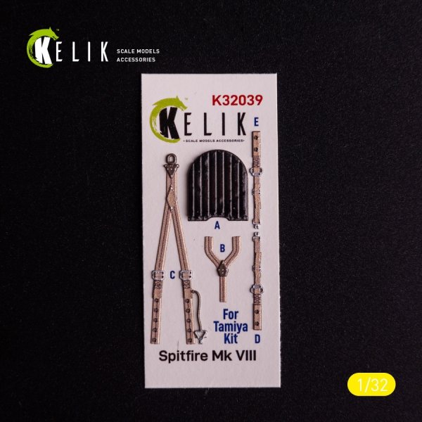 Kelik K32039 Spitfire Mk VIII - interior 3D decals for Tamiya kit (1/32)