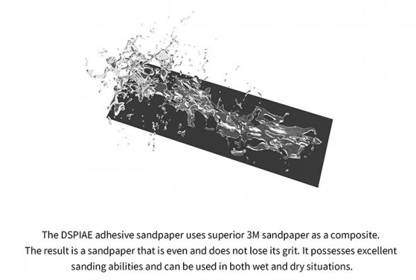 DSPIAE MSP-1200 #1200 DIE-CUTTING ADHESIVE SANDPAPER / PAPIER ŚCIERNY SAMOPRZYLEPNY