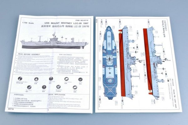 Trumpeter 05719 USS MOUNT WHITNEY LCC-20 1997 1:700