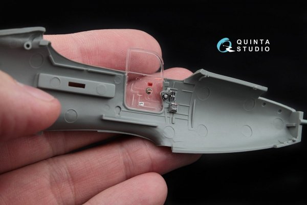 Quinta Studio QD48034 P-39Q/N 3D-Printed &amp; coloured Interior on decal paper (for Hasegawa kit) 1/48