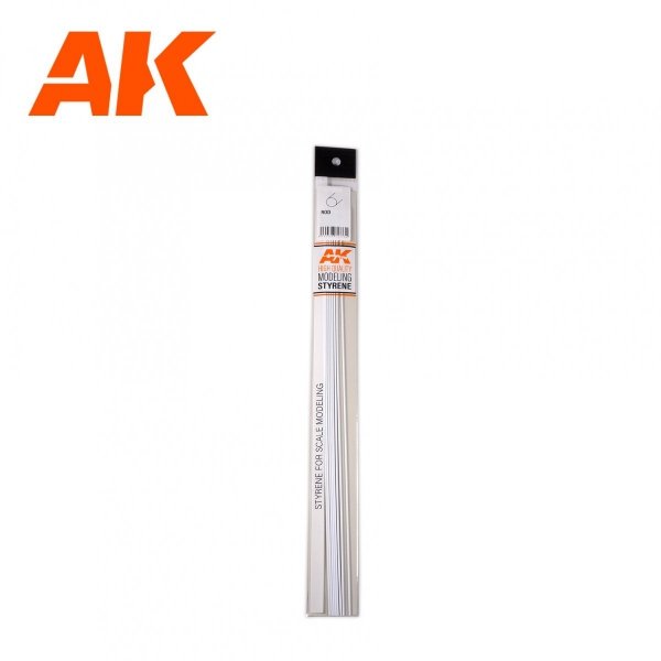 AK Interactive AK6536 ROD 0.50 DIAMETER X 350MM – STYRENE ROD – (10 UNITS)