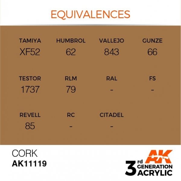 AK Interactive AK11119 CORK – STANDARD 17ml
