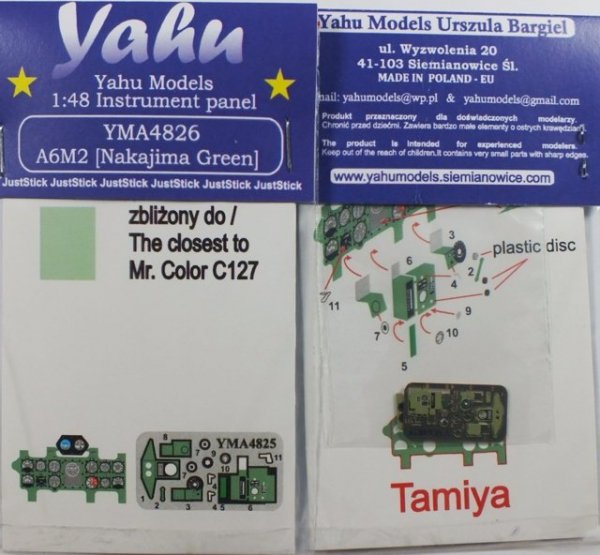 Yahu YMA4826 A6M2 Nakajima Green (Tamiya) 1:48 