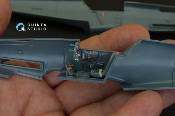 Quinta Studio QD48004 Yak-1B (late production) 3D-Printed &amp; coloured Interior on decal pape (for all kits) 1/48
