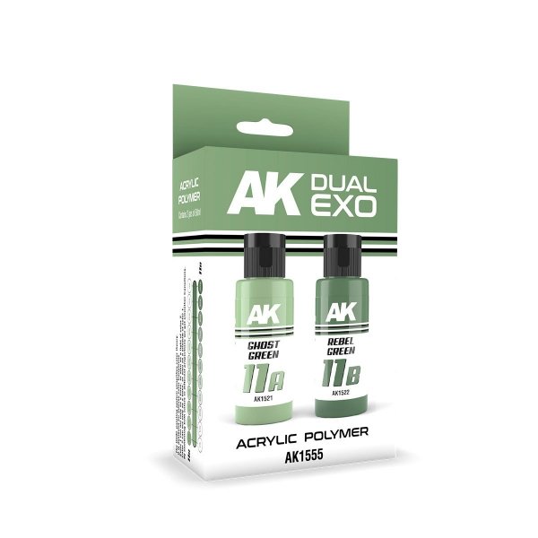 AK Interactive AK1555 DUAL EXO SET 11 – 11A GHOST GREEN &amp; 11B REBEL GREEN