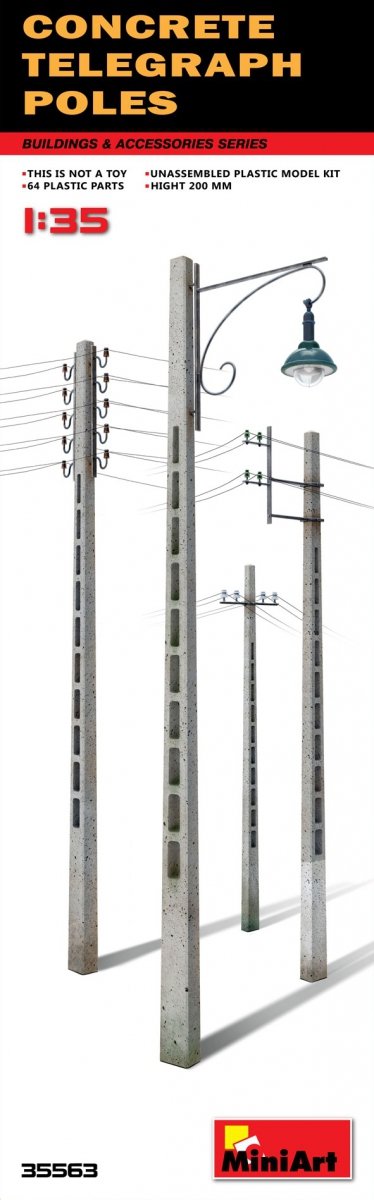 MiniArt 35563 Concrete Telegraph Poles 1/35