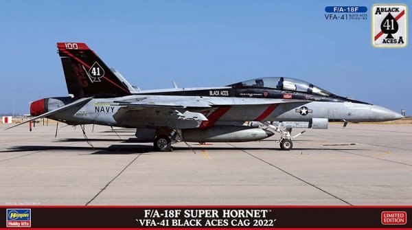 Hasegawa 02429 F/A-18F Super Hornet VFA-41 Black Aces CAG 2022 1/72