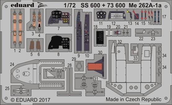 Eduard 73600 Me 262A-1a 1/72 AIRFIX