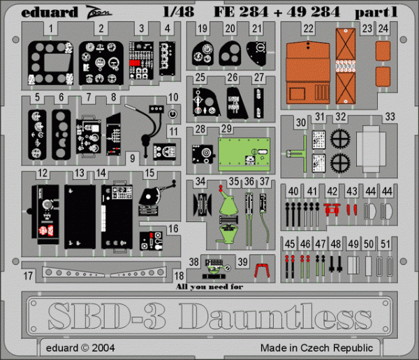 Eduard 49284 SBD-3 1/48 ACCURATE MINIATURES